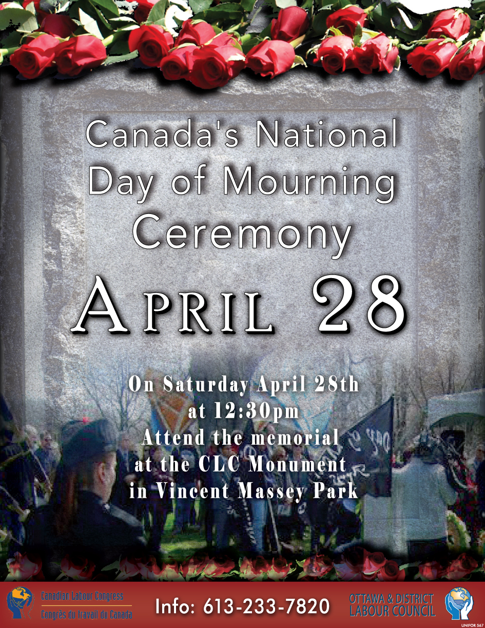 Canada's National Day of Mourning Ceremony Local 93