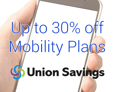 Members save up to 30% on mobility plans through Union Savings